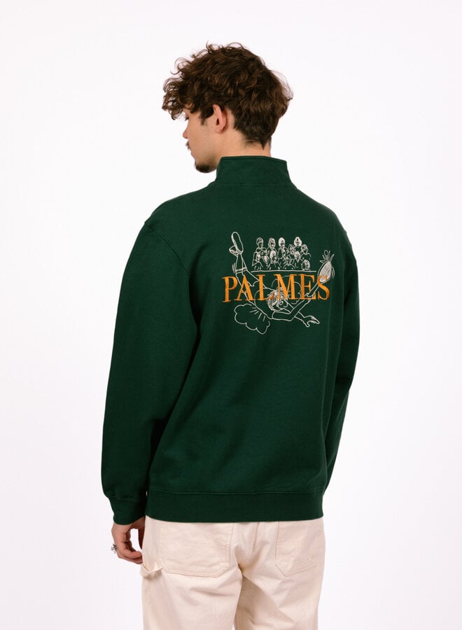 Stumble Zip Sweatshirt Dark Green