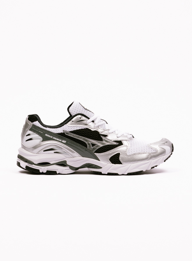 Mizuno Wave Rider 10 White Silver Black - GRAIL Mizuno Wave Rider 10 White Silver Black - GRAIL