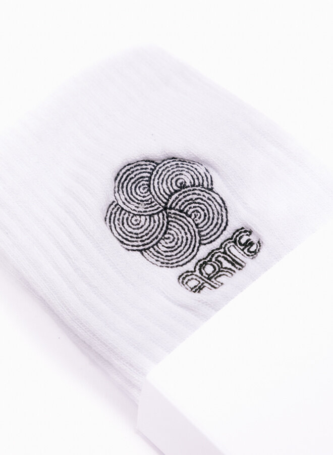 Arte Circle Logo Socks White