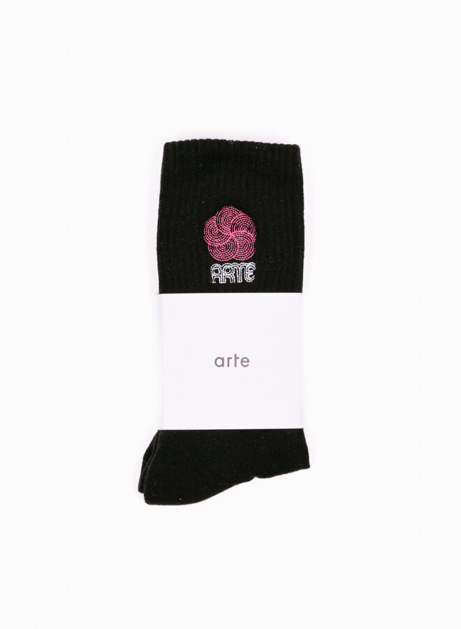 Arte Circle Logo Socks Black