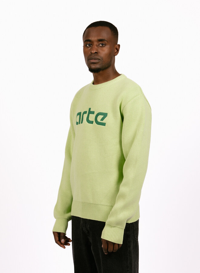 Arte Antwerp Kris Logo Sweater Light Green