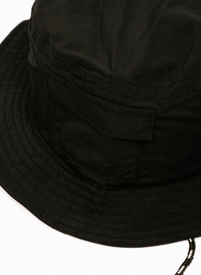 6 Panel Classic Hat Cargo Bucket Black