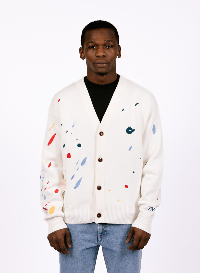 Paint Splatter Cardigan