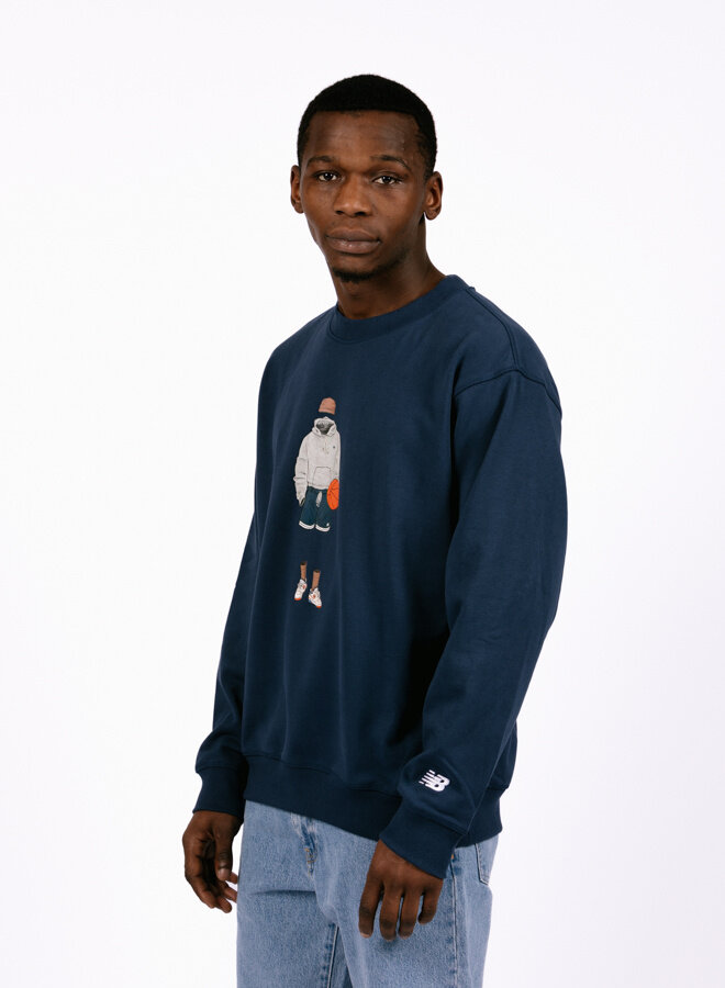 Athletics Sport Style Relaxed Crew Navy