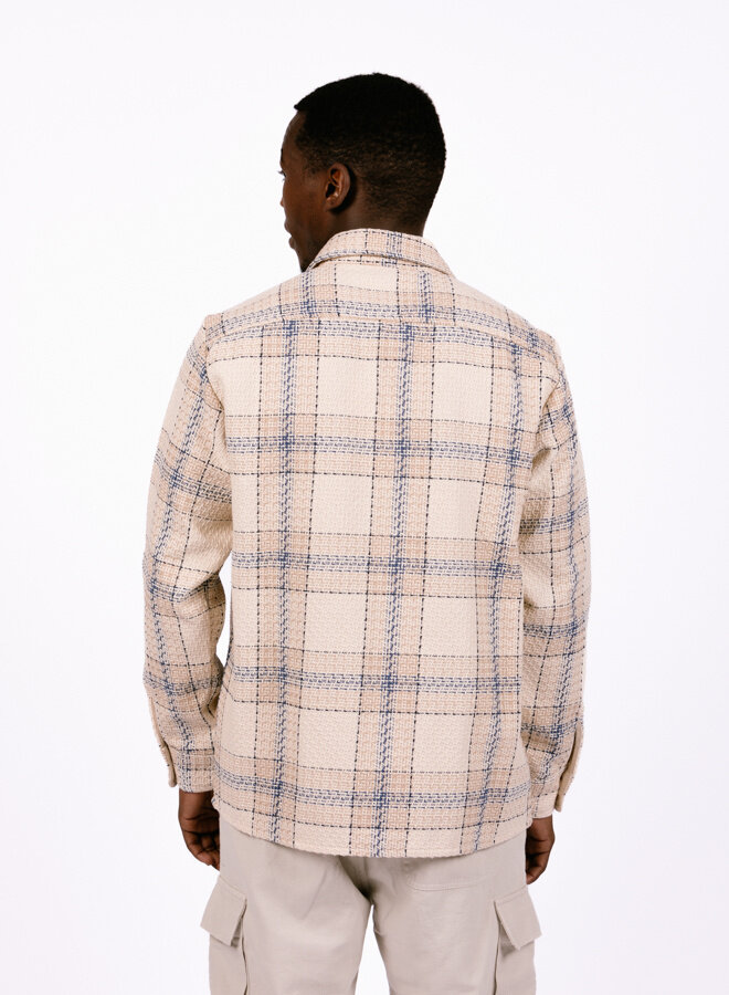 Summer Whiting Overshirt Earl Check Ecru Blue