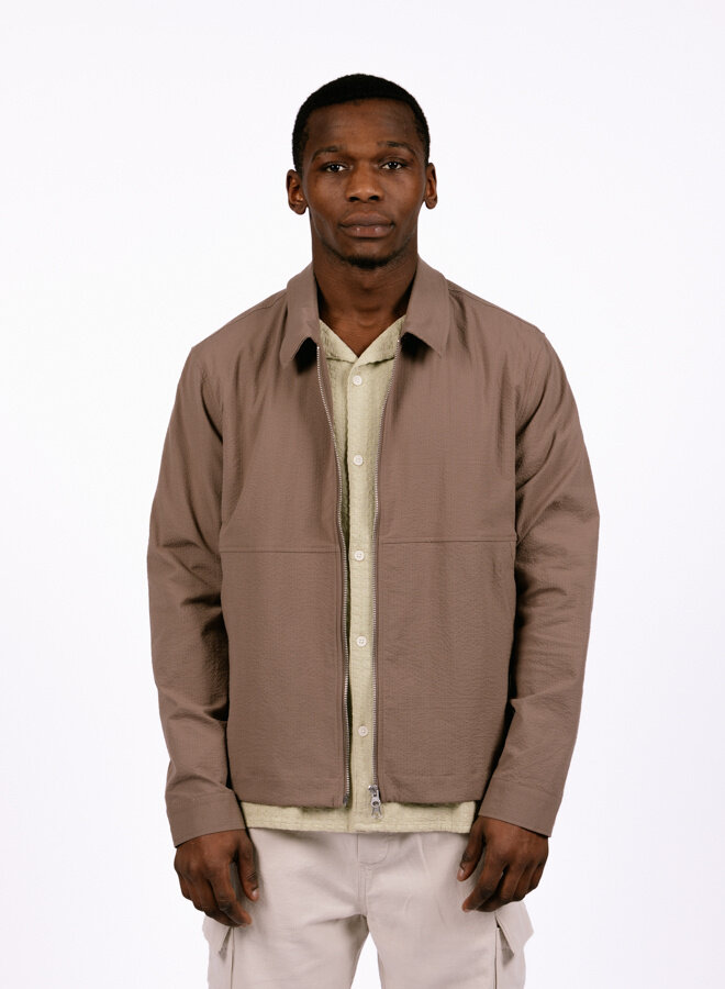 Eldon Jacket Seersucker Taupe