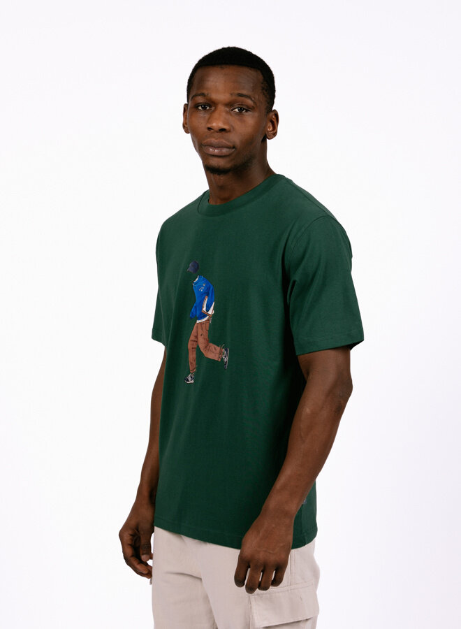Athletics Basketball Style Relaxed T-shirt Nightware Green