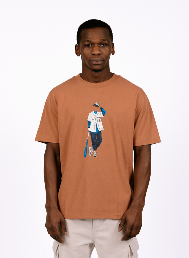 Athletics Baseball Style Relaxed T-shirt Walnut