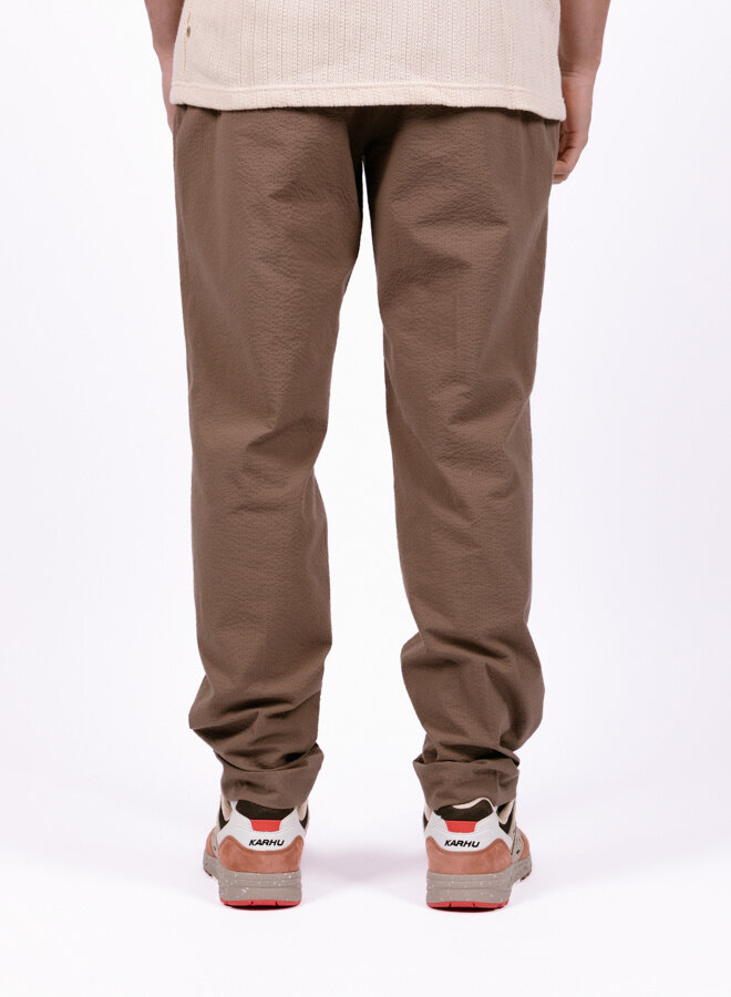 Campbell Trousers Taupe Seersucker