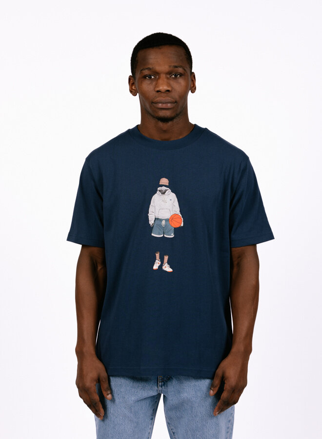 Athletics Basketball Style Relaxed Tee Navy