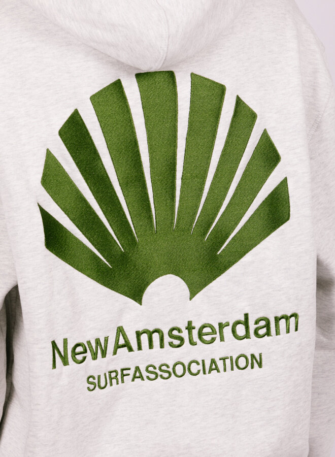 New Amsterdam Surf Association Logo Hoodie Ash GRAIL
