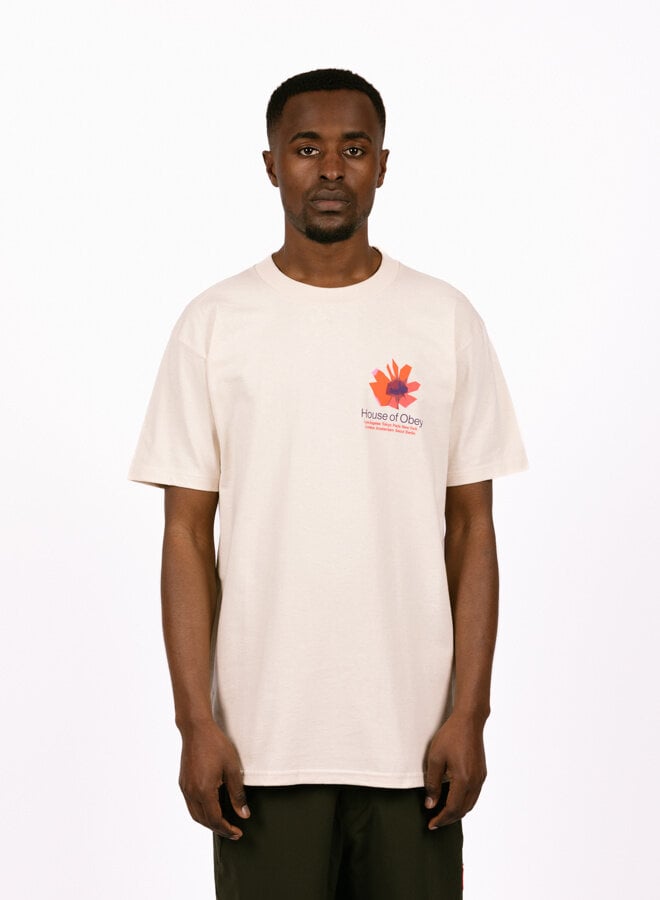 House of Obey Floral Classic T-shirt Cream