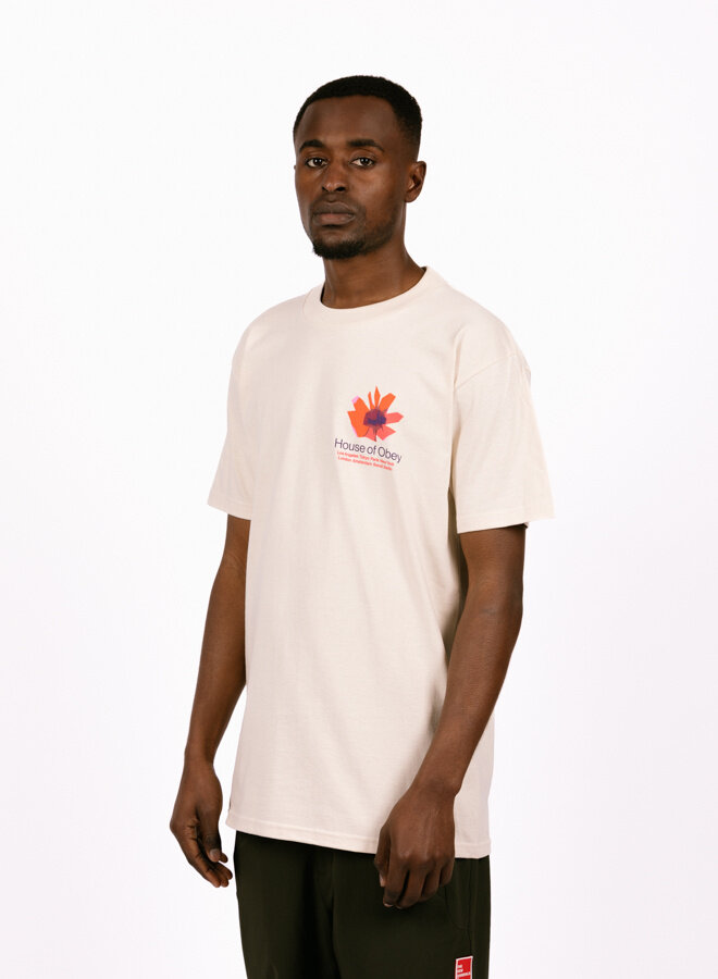 House of Obey Floral Classic T-shirt Cream