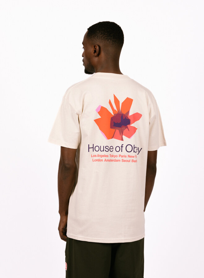 House of Obey Floral Classic T-shirt Cream