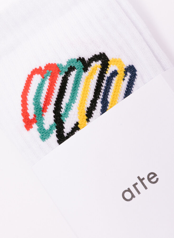 Arte Hearts Socks White