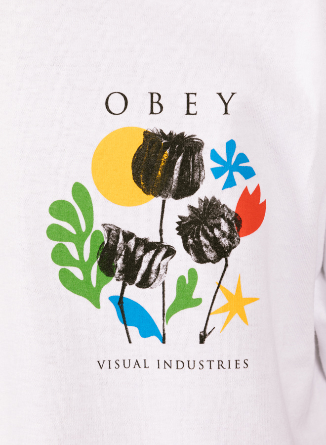 ◆OBEY◆オベイ FLOWER PAINTING CLASSIC Tシャツ Obey Obey Flowers Papers Scissors White - GRAIL