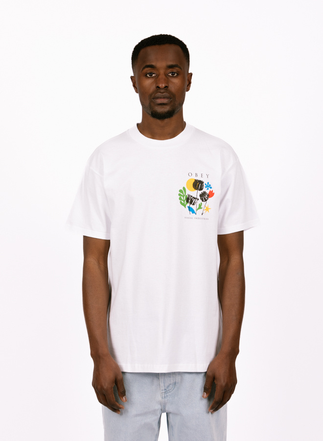 Obey Obey Flowers Papers Scissors White - GRAIL