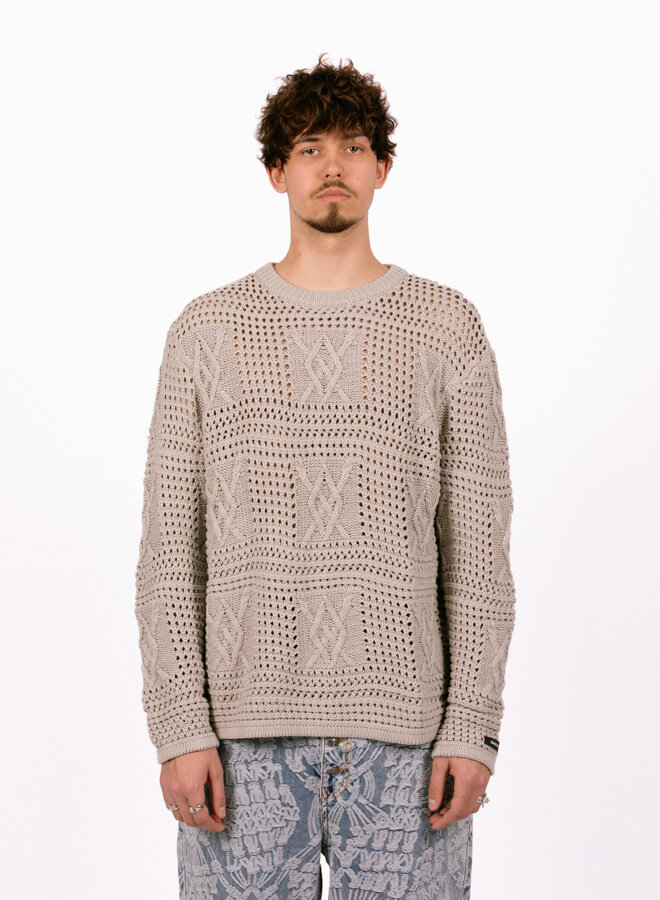 Moonstruck Grey Zuberi Crochet Longsleeve