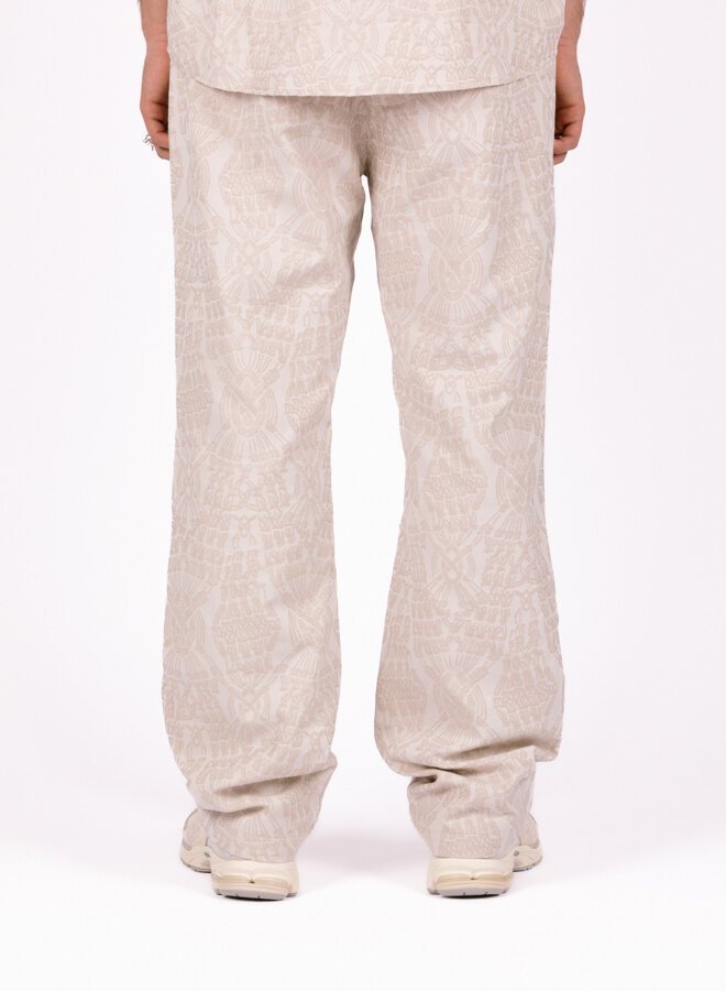 Moonstruck Grey Zuri Macrame Jacquard Pants