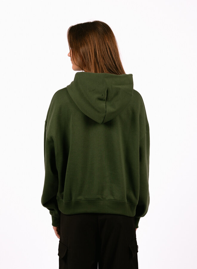 Linear Heritage Brushed Back Fleece Hoodie Kombu