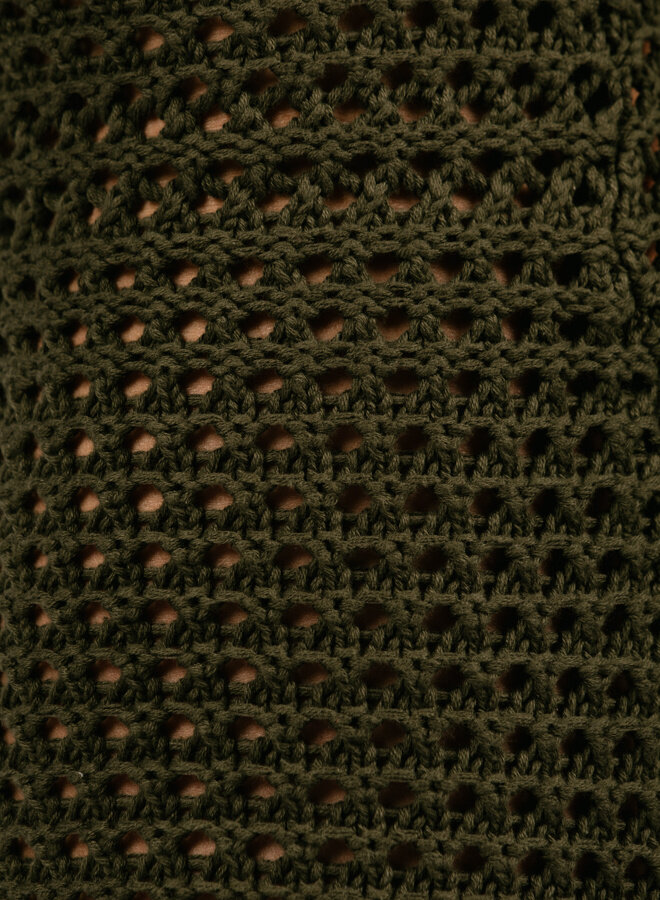 Izara Crochet Dress Army Green
