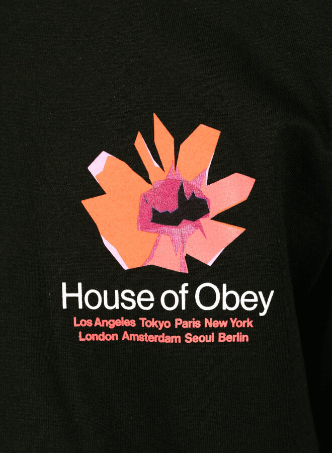 House of Obey Floral Classic T-shirt Black