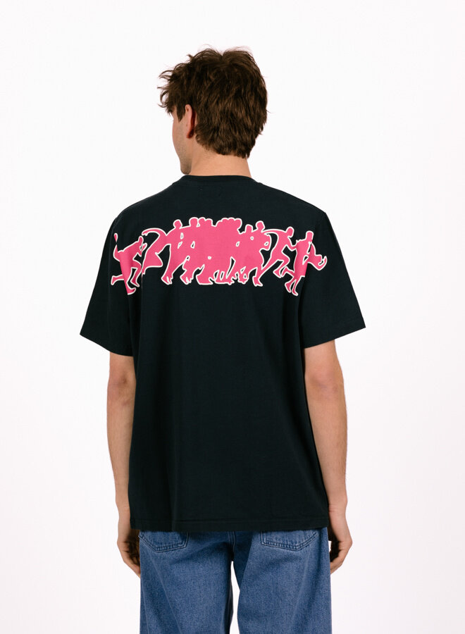 Arte Antwerp Teo Back Multi Runner T-shirt Navy - GRAIL