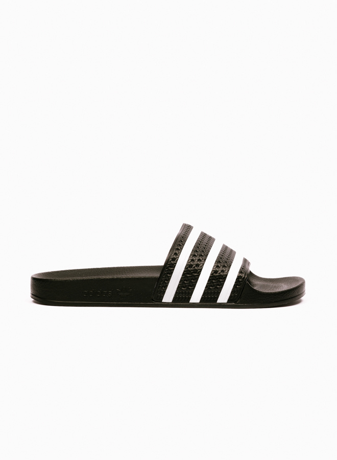 【adidas】人気！ Originals adilette スライダー ブラック ♪ Adidas ADILETTE Black White Comfort Sport Sandal 280647 (478