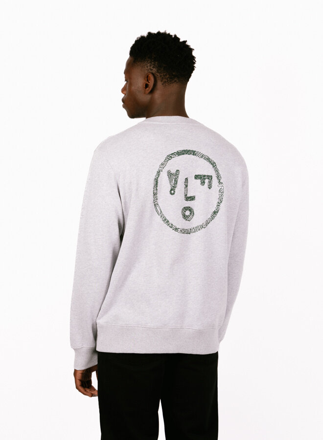 Scribble Face Crewneck Heather Grey