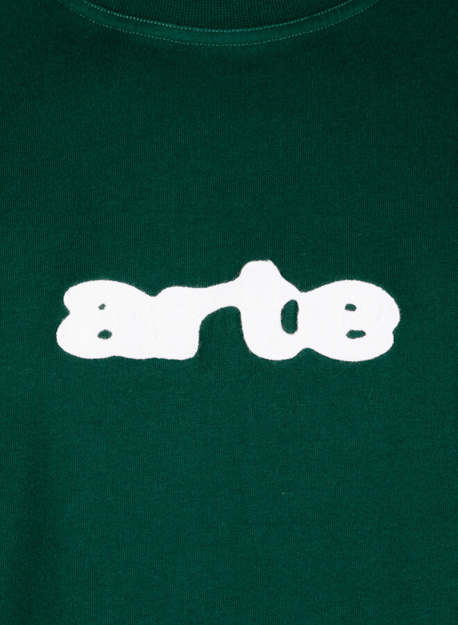 Blur Embroidery T-shirt Groen