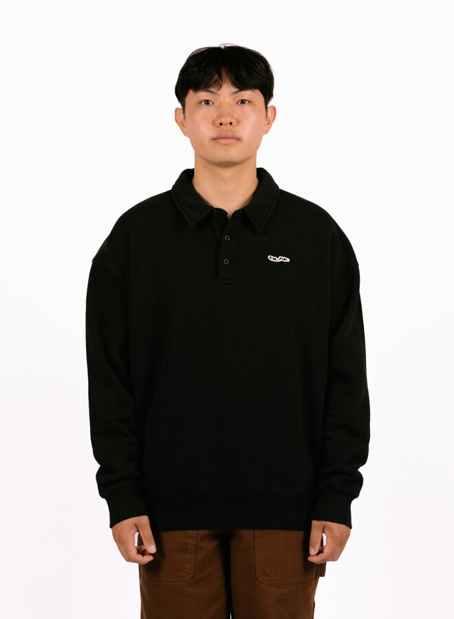 Oversized Polo Zwart