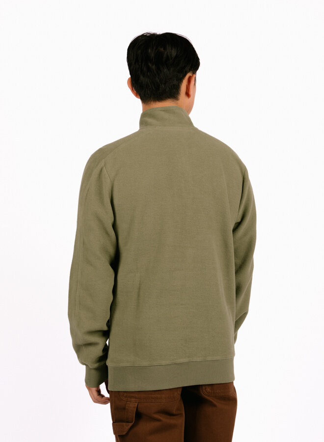 Drift Zip Mock Light Olive Green