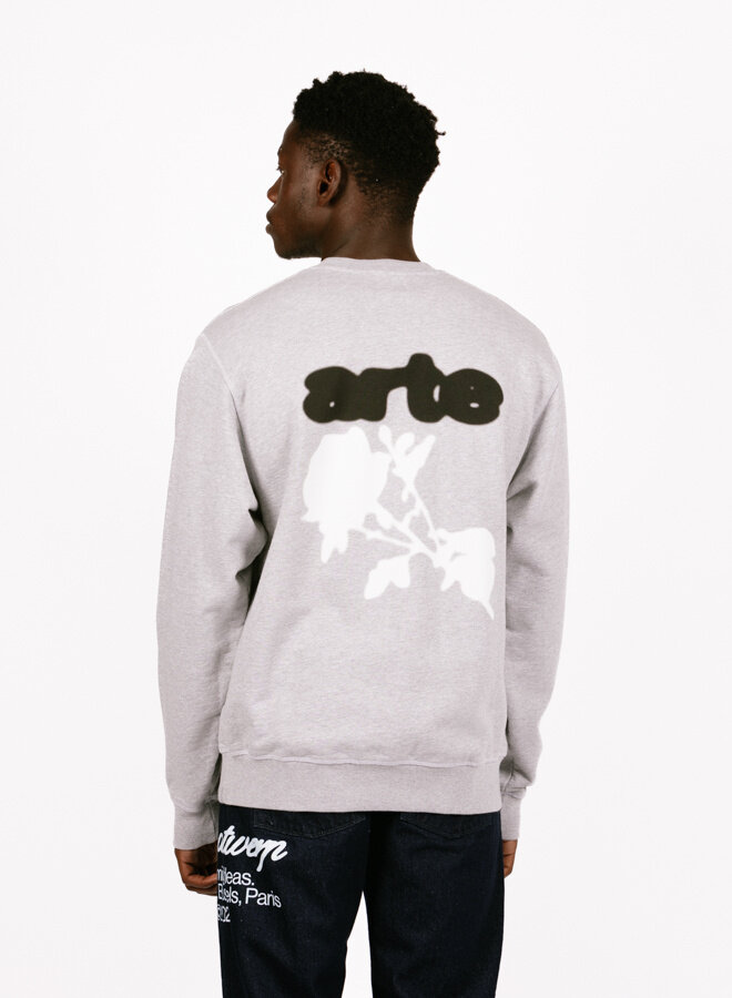 Blur Flower Crewneck Grijs