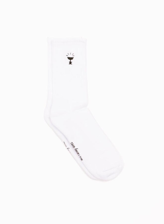 Small Logo Sock White