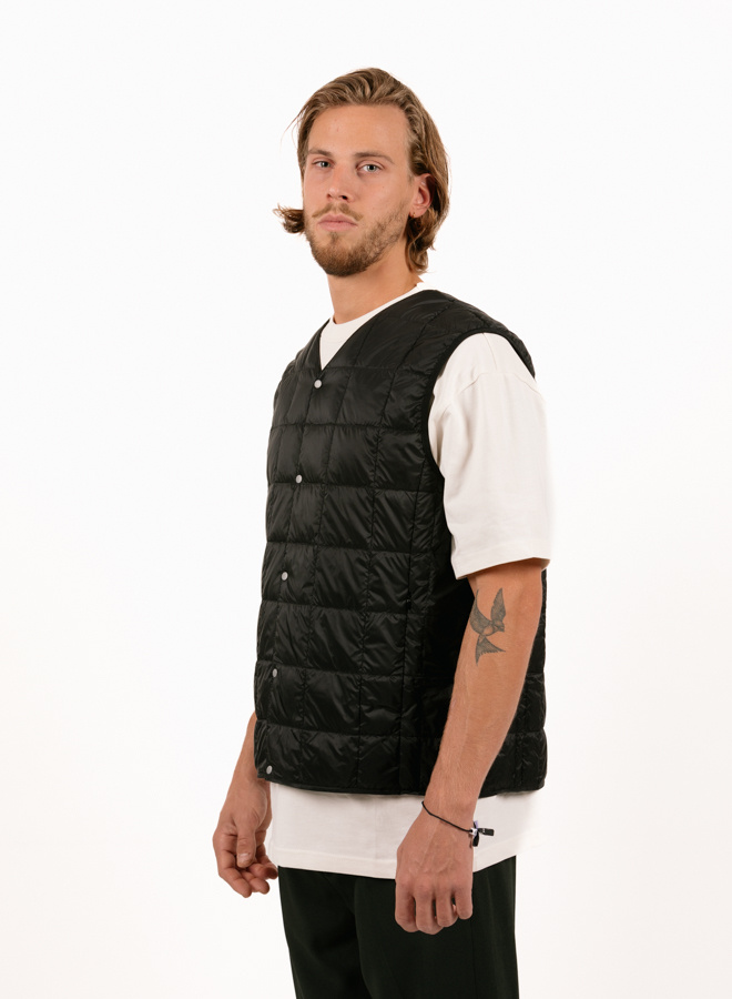 TAION V NECK BUTTON VEST グレー S/M 新品 ミリタリー Vネックボタン ダウンベスト – TAIONインナーダウン