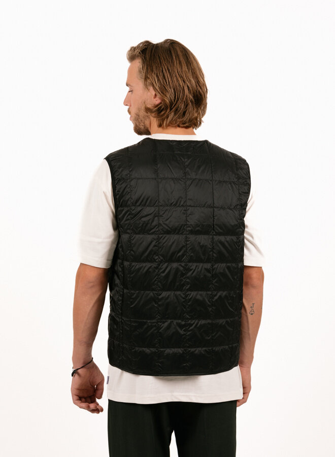 TAION V NECK ZIP VEST ブラック L ミリタリー Vネックジップ