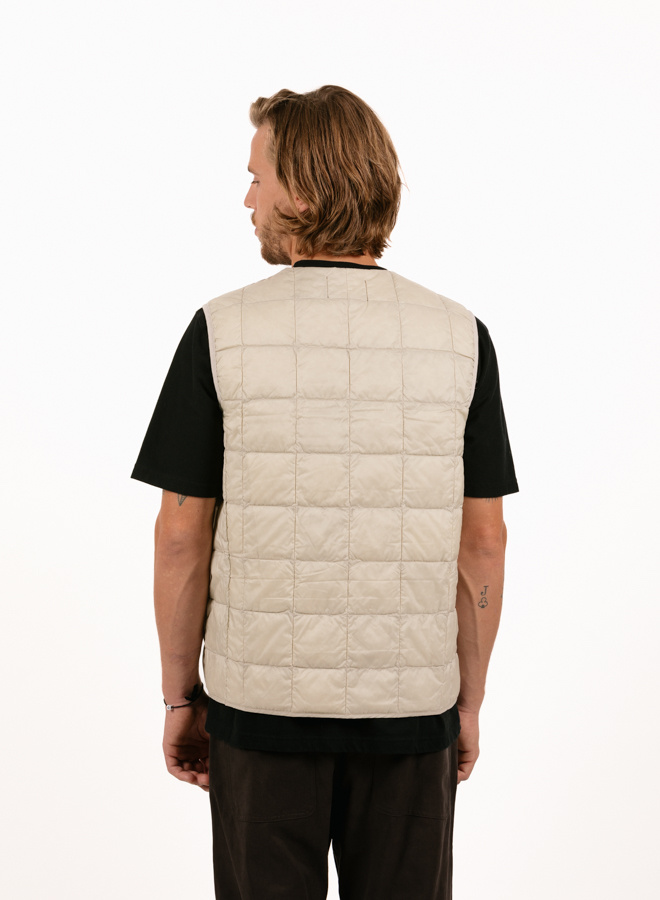 Taion Unisex Basic V-Neck Button Down Vest Icegray TAION-001