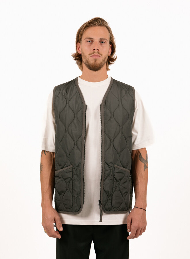 Taion Unisex Military Zip V-Neck Down Vest Charcoal TAION Taion Unisex Military Zip V-Neck Down Vest Charcoal TAION