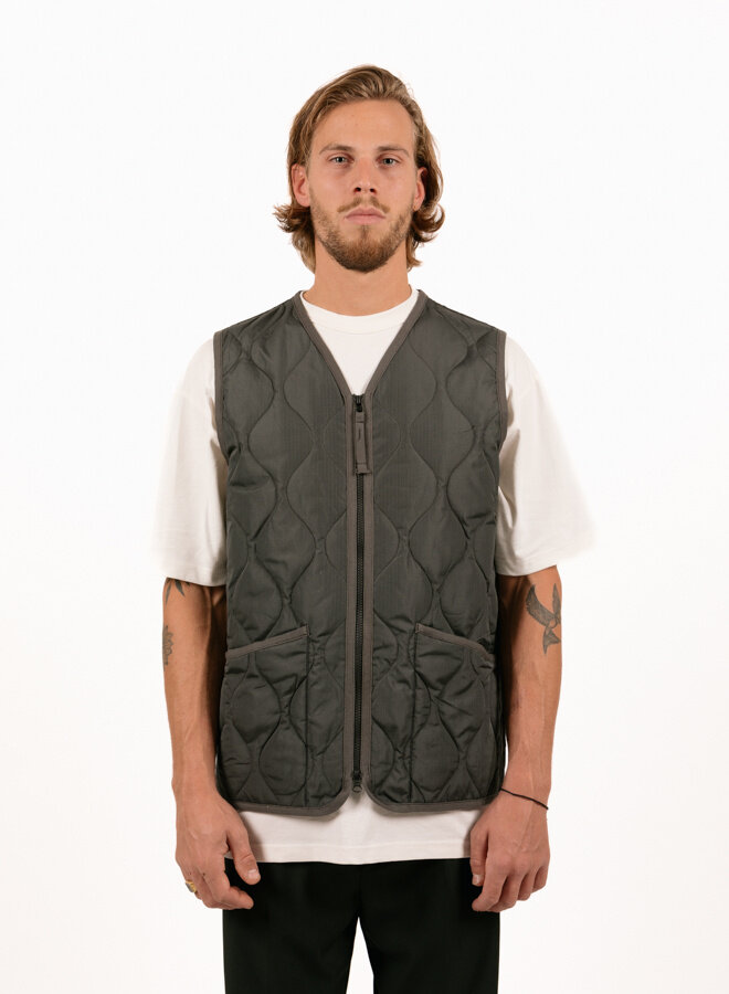 Taion Unisex Military Zip V-Neck Down Vest Charcoal TAION Taion Unisex Military Zip V-Neck Down Vest Charcoal TAION