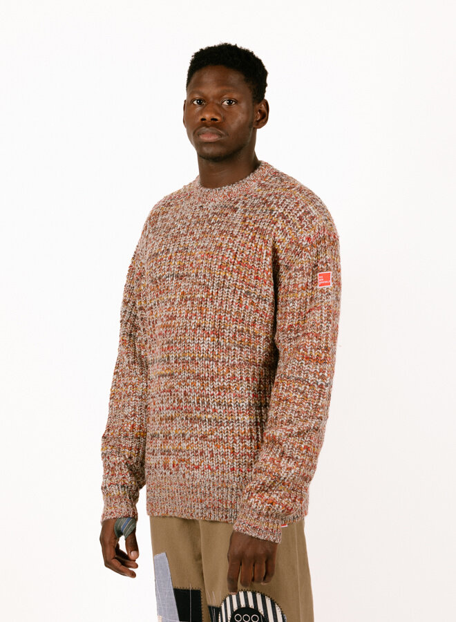 The New Originals Fisherman Rib Knit Sweater Multi Colored Red GRAIL