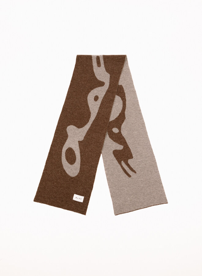 Wavy Drift Scarf Brown/Grey