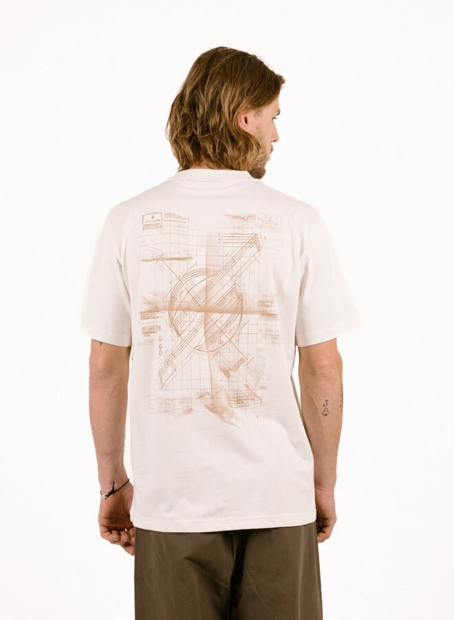 Tシャツ・カットソー DAILY PAPER Men T-shirt Beige 2511045 GARDENIA Daily Paper Craft T-shirt Gardenia 2511045 - GRAIL