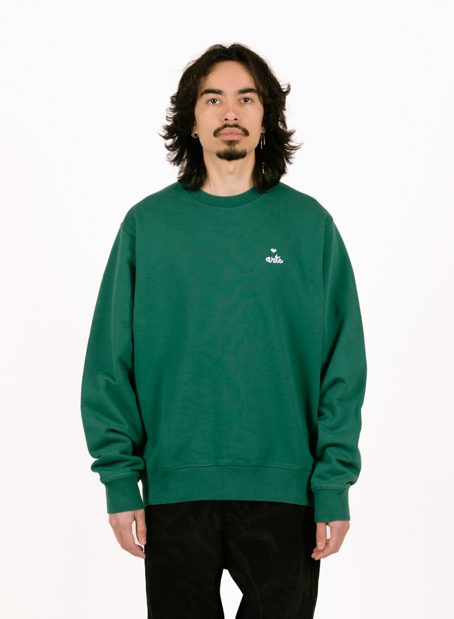 スウェット・トレーナー Arte Antwerp FLEECE (SS25170C) Arte Antwerp Heart Crewneck Green SS25-170C - GRAIL