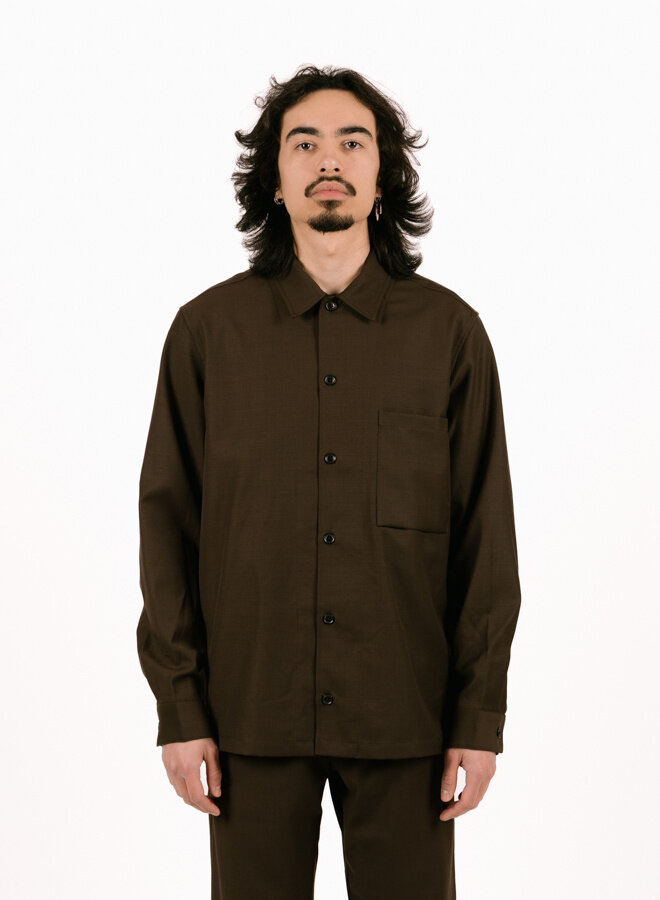 Samsoe Samsoe Sadamon Go Overshirt 15350 Turkish Coffee