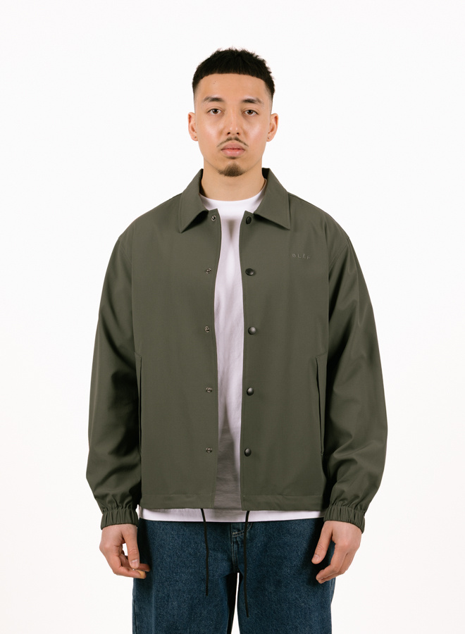 Cph/Golf™ No Collar Coach Jacket グリーン Cph/Golf™ LOGO NO COLLAR JACKET GREEN – Cph/Golf™︎