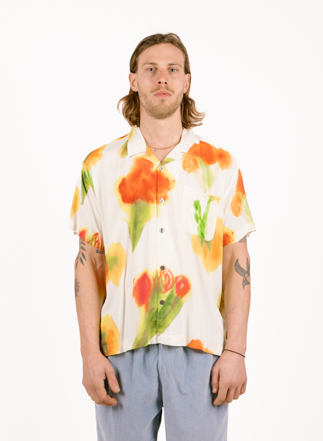 2023 Summer Collection DailyTシャツ36 Obey Kinney SS Shirt Cream Multi 181210438 - GRAIL