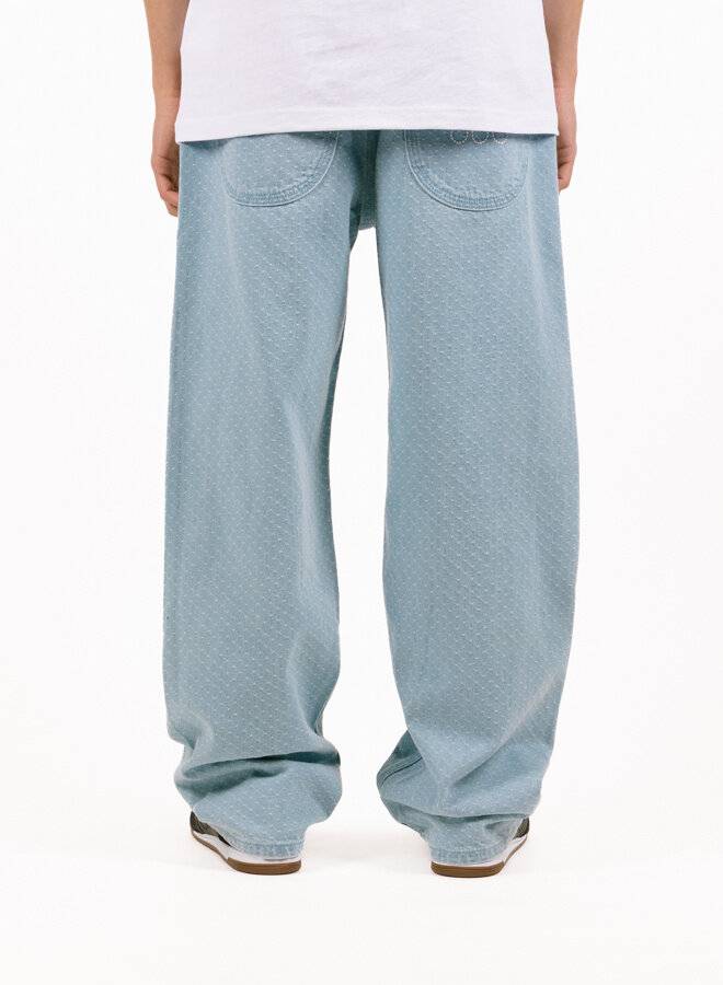 9-Dots Polka Dot Relaxed Jeans Light Wash