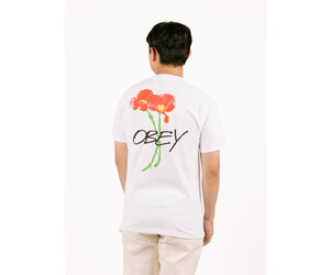 ◆OBEY◆オベイ FLOWER PAINTING CLASSIC Tシャツ Obey Obey Flowers Papers Scissors White - GRAIL