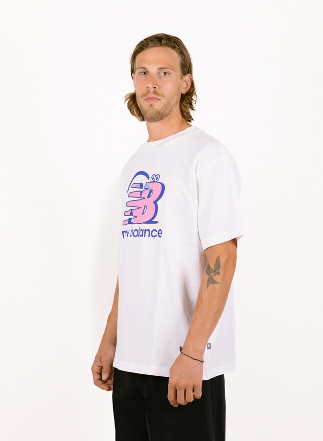 Face Oka Smile T-Shirt Wit