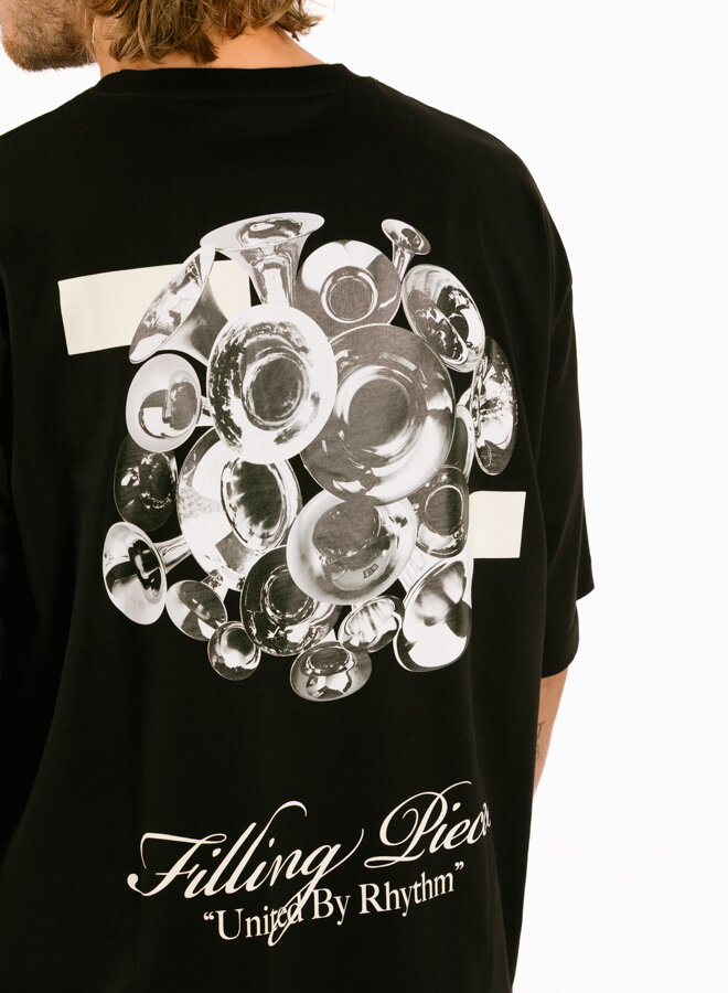 T-shirt Boxy Bouquet Black